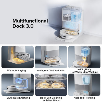 Roborock Qrevo Edge Robot Vacuum with Multifunctional Dock 3.0 (Upgraded from Qrevo Master)