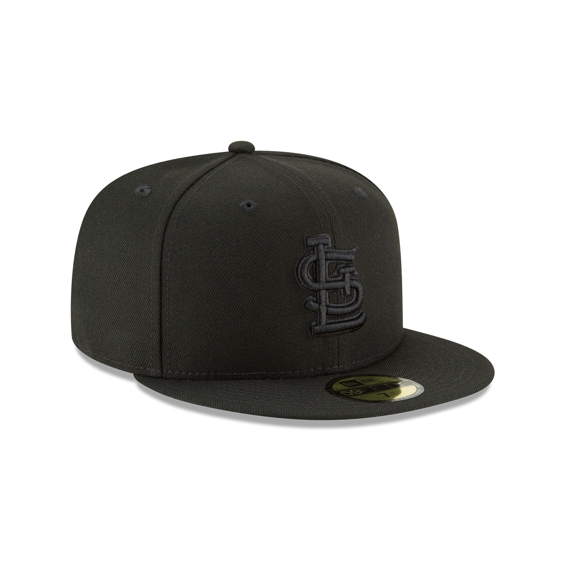 St. Louis Cardinals Basic Black on Black 59FIFTY Fitted Hat
