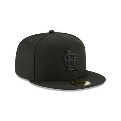 St. Louis Cardinals Basic Black on Black 59FIFTY Fitted Hat