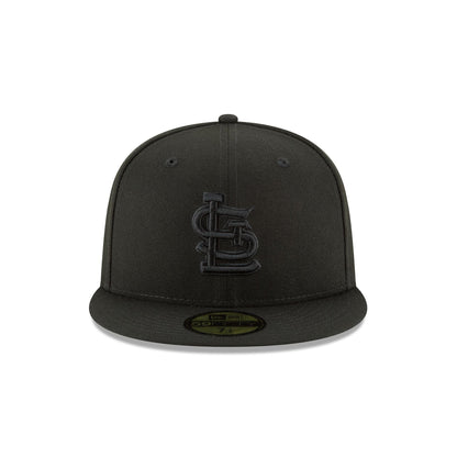 St. Louis Cardinals Basic Black on Black 59FIFTY Fitted Hat