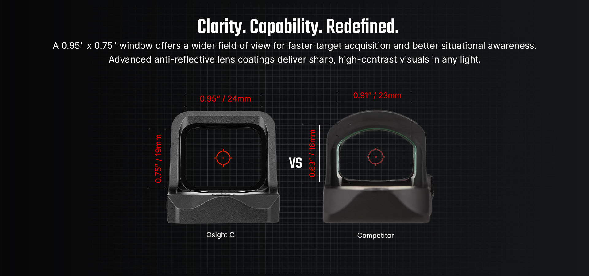 Olight Osight C Open Reflex Optic with Replaceable Side-Loading Battery