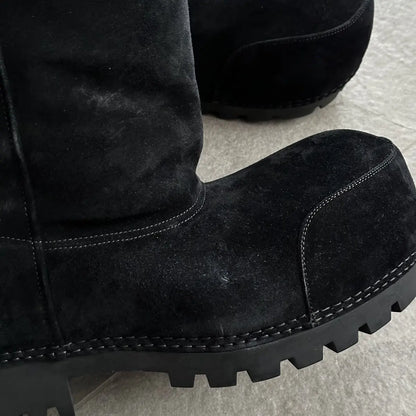 Balenciaga Alaska Black Suede Mid Boots