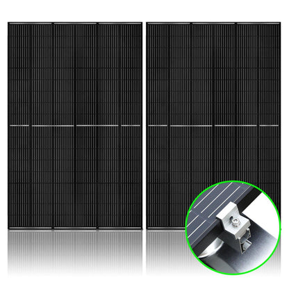 410 Watt Monocrystalline Solar Panel (2 Pack) With Solar Panel Mount Rack