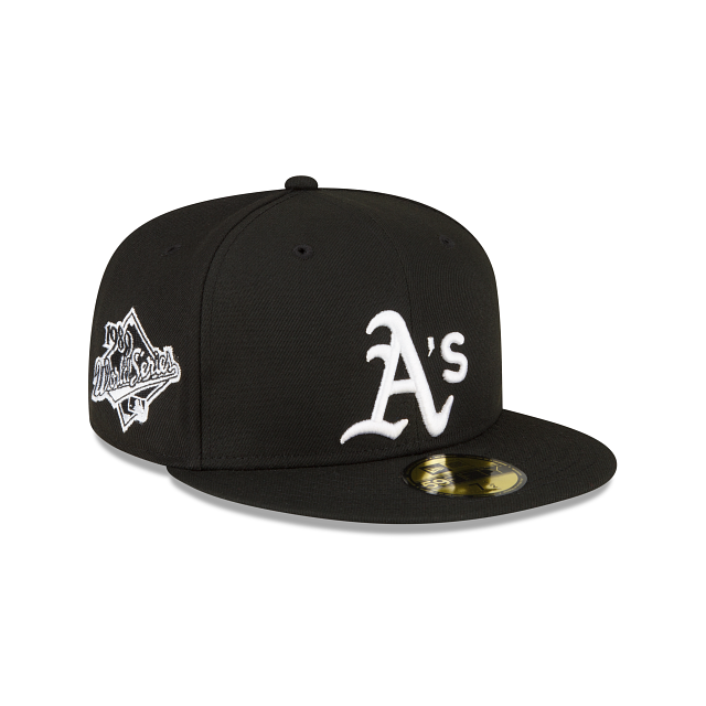 Athletics Sidepatch Black 59FIFTY Fitted Hat
