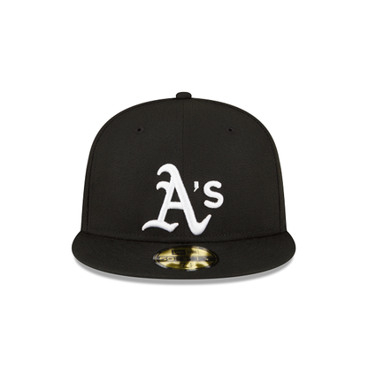 Athletics Sidepatch Black 59FIFTY Fitted Hat
