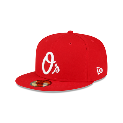 Baltimore Orioles Sidepatch Red 59FIFTY Fitted Hat