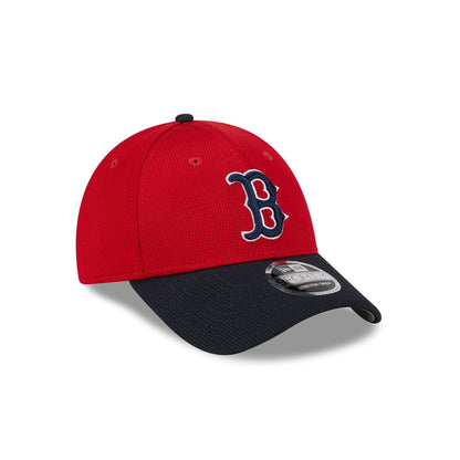 Boston Red Sox 2025 Batting Practice Red 9FORTY Stretch-Snap Hat