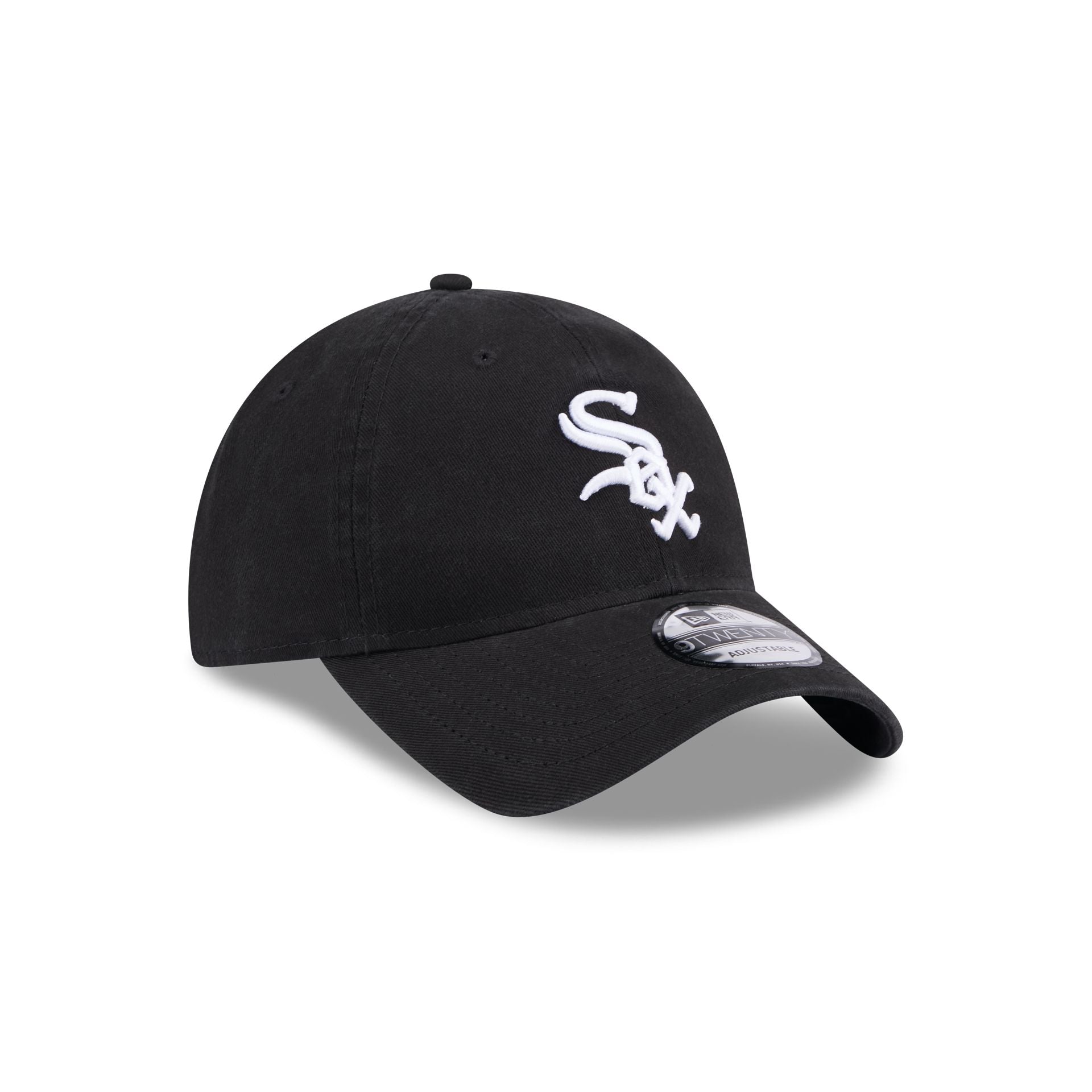 Chicago White Sox Black 9TWENTY Adjustable Hat