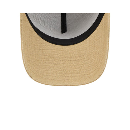 New York Yankees Logo Essentials Khaki 9FORTY A-Frame Snapback Hat