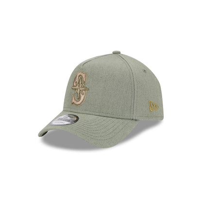 Seattle Mariners Logo Essentials Olive 9FORTY A-Frame Snapback Hat