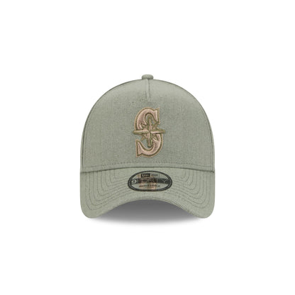 Seattle Mariners Logo Essentials Olive 9FORTY A-Frame Snapback Hat