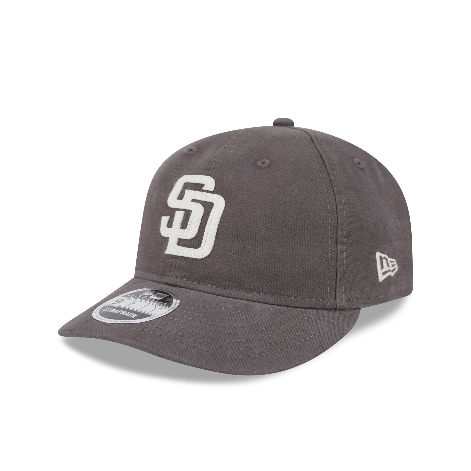 San Diego Padres Canvas Felt Retro Crown 9FIFTY Strapback Hat