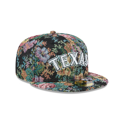 Texas Rangers Jacquard Pattern 59FIFTY Fitted Hat