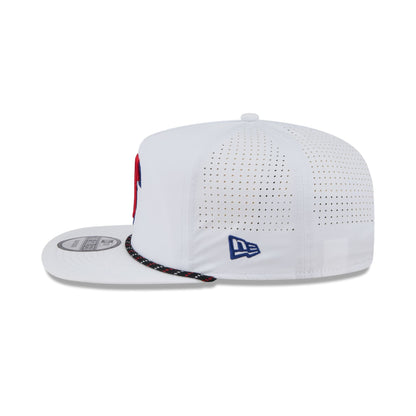 Texas Rangers Optic White Performance Rope Golfer Hat