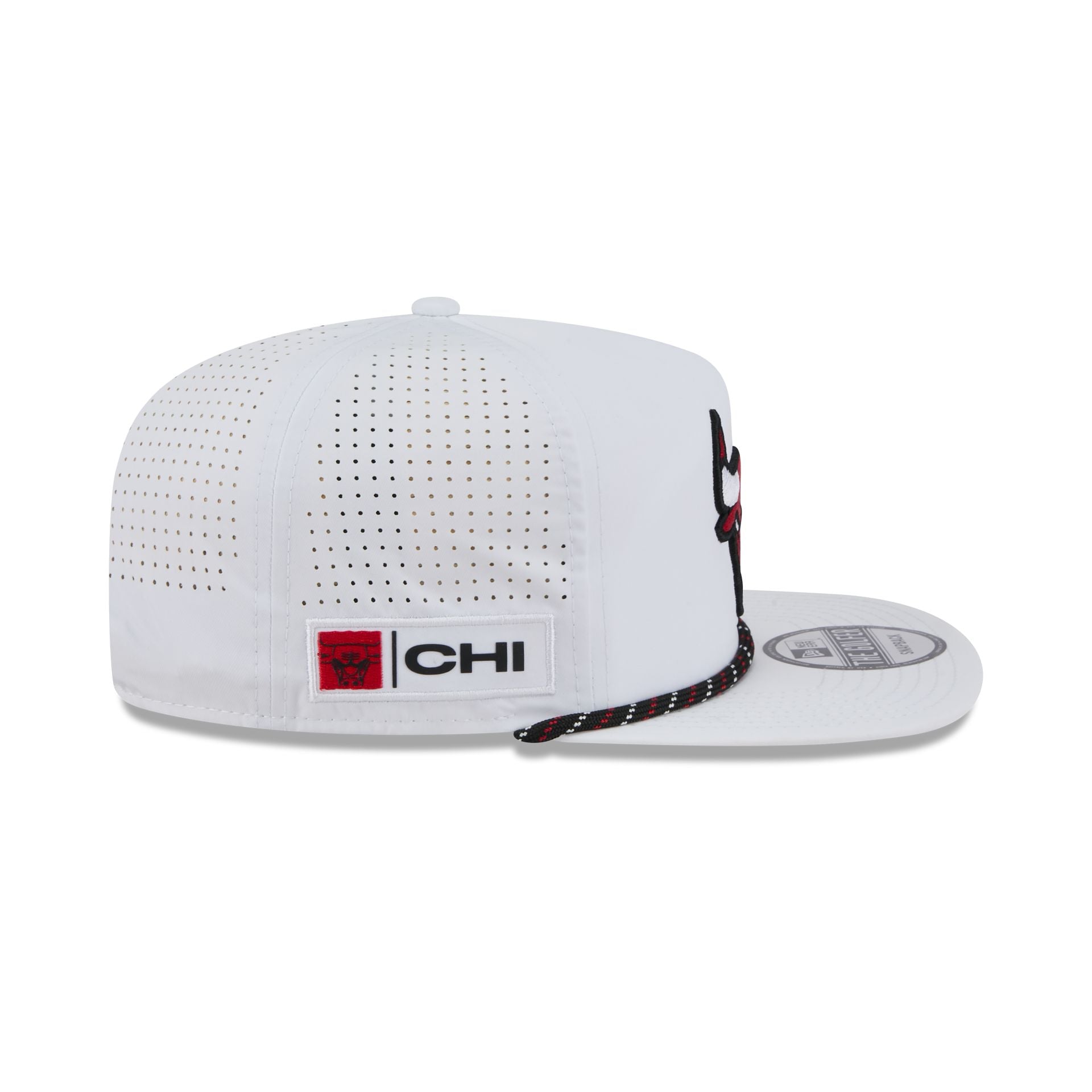 Chicago Bulls Optic White Performance Rope Golfer Hat