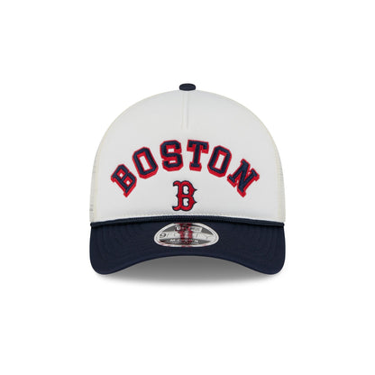 Boston Red Sox Chrome Arch 9FORTY M-Crown A-Frame Trucker Hat
