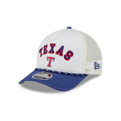 Texas Rangers Chrome Arch 9FORTY M-Crown A-Frame Trucker Hat