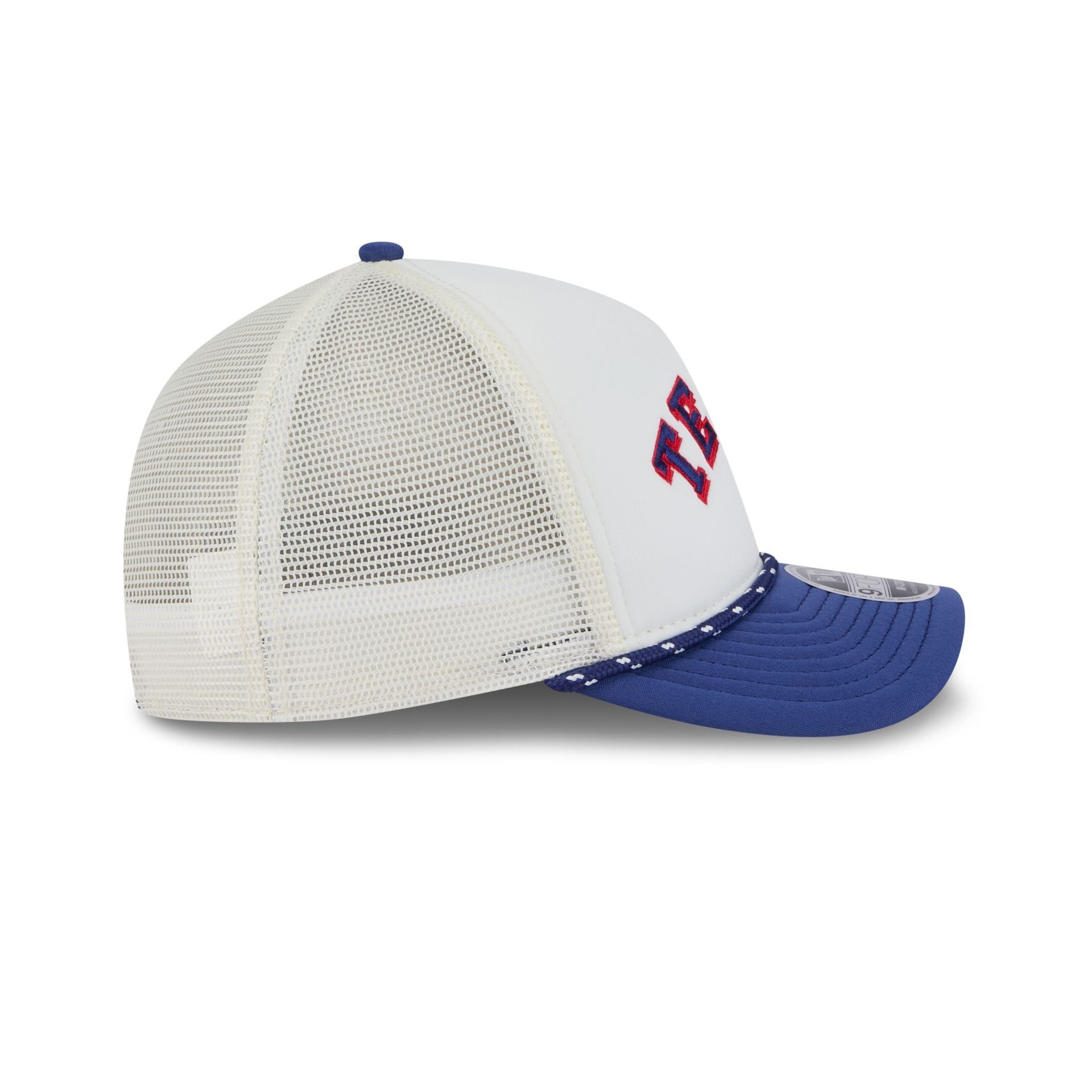 Texas Rangers Chrome Arch 9FORTY M-Crown A-Frame Trucker Hat
