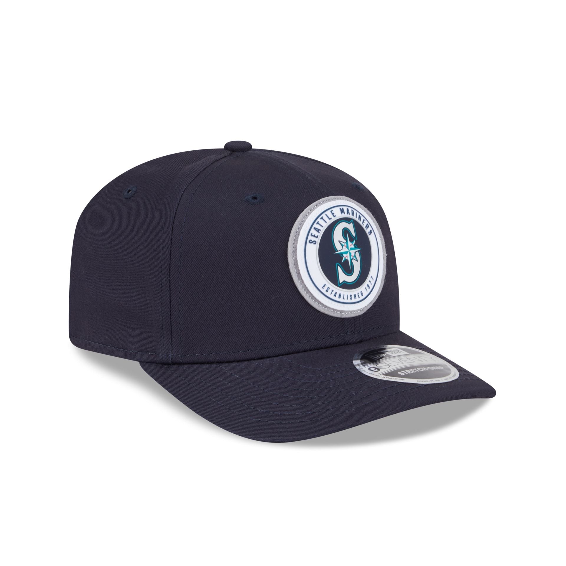 Seattle Mariners Circle Patch 9SEVENTY Stretch-Snap Hat