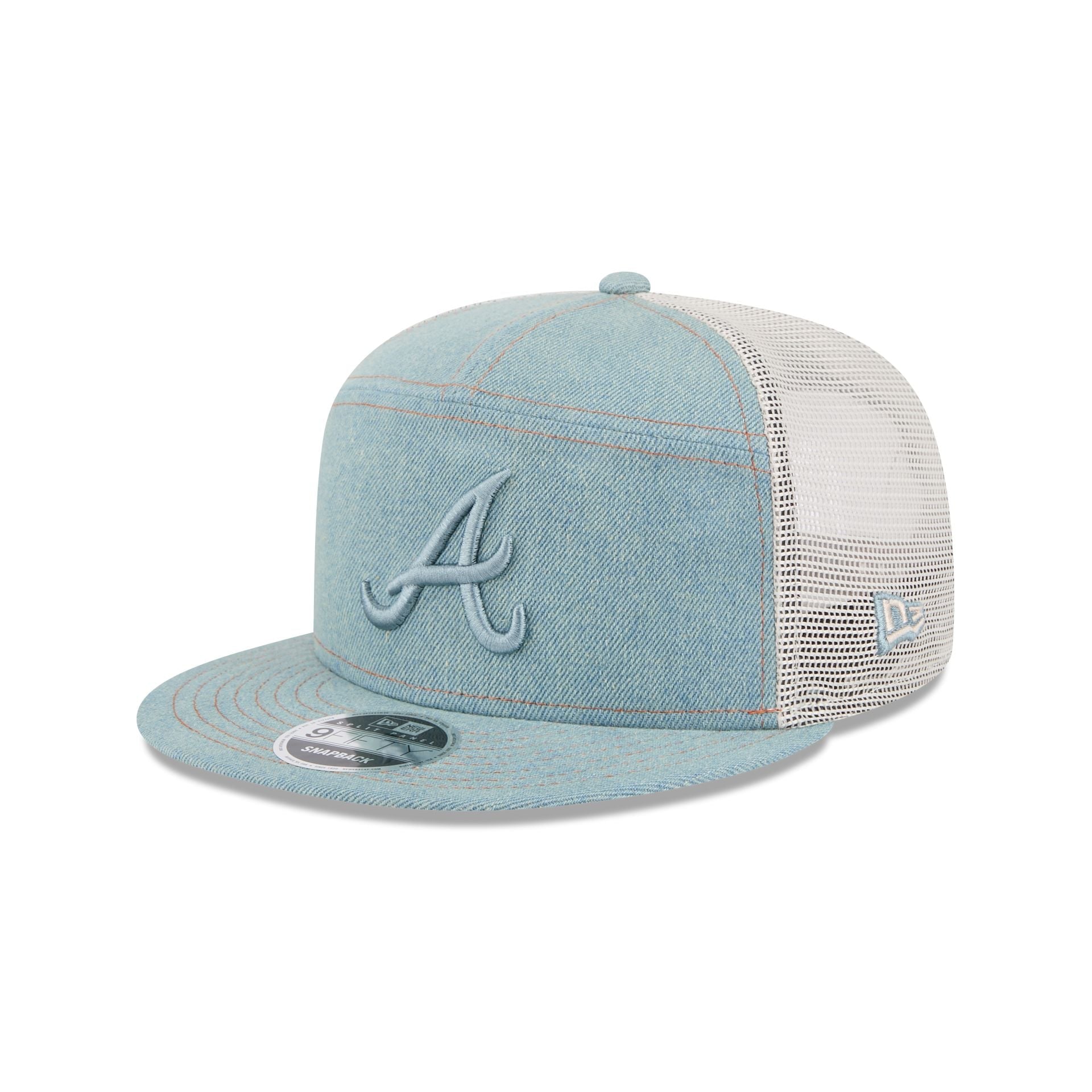 Atlanta Braves Denim Split Panel 9FIFTY Trucker Hat