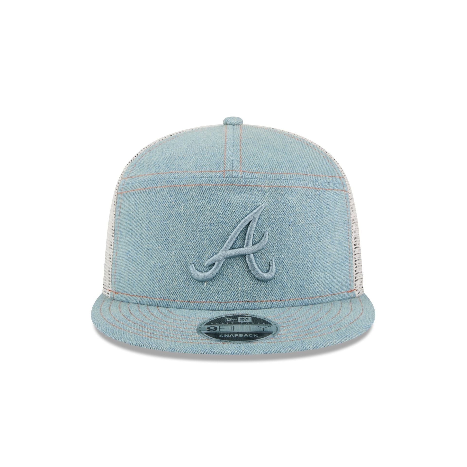 Atlanta Braves Denim Split Panel 9FIFTY Trucker Hat