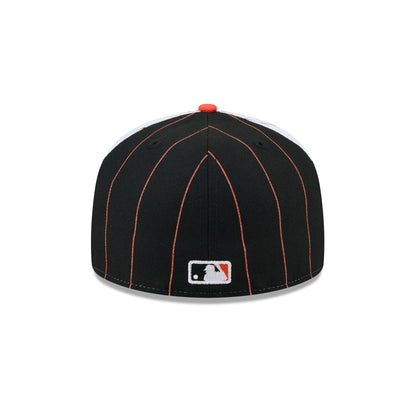 Baltimore Orioles Pinstripe League Pin 59FIFTY Fitted Hat