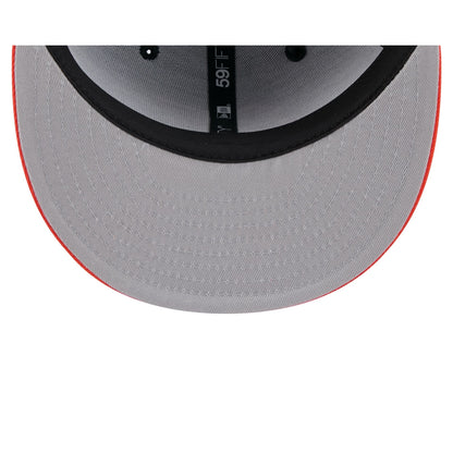 Baltimore Orioles Pinstripe League Pin 59FIFTY Fitted Hat