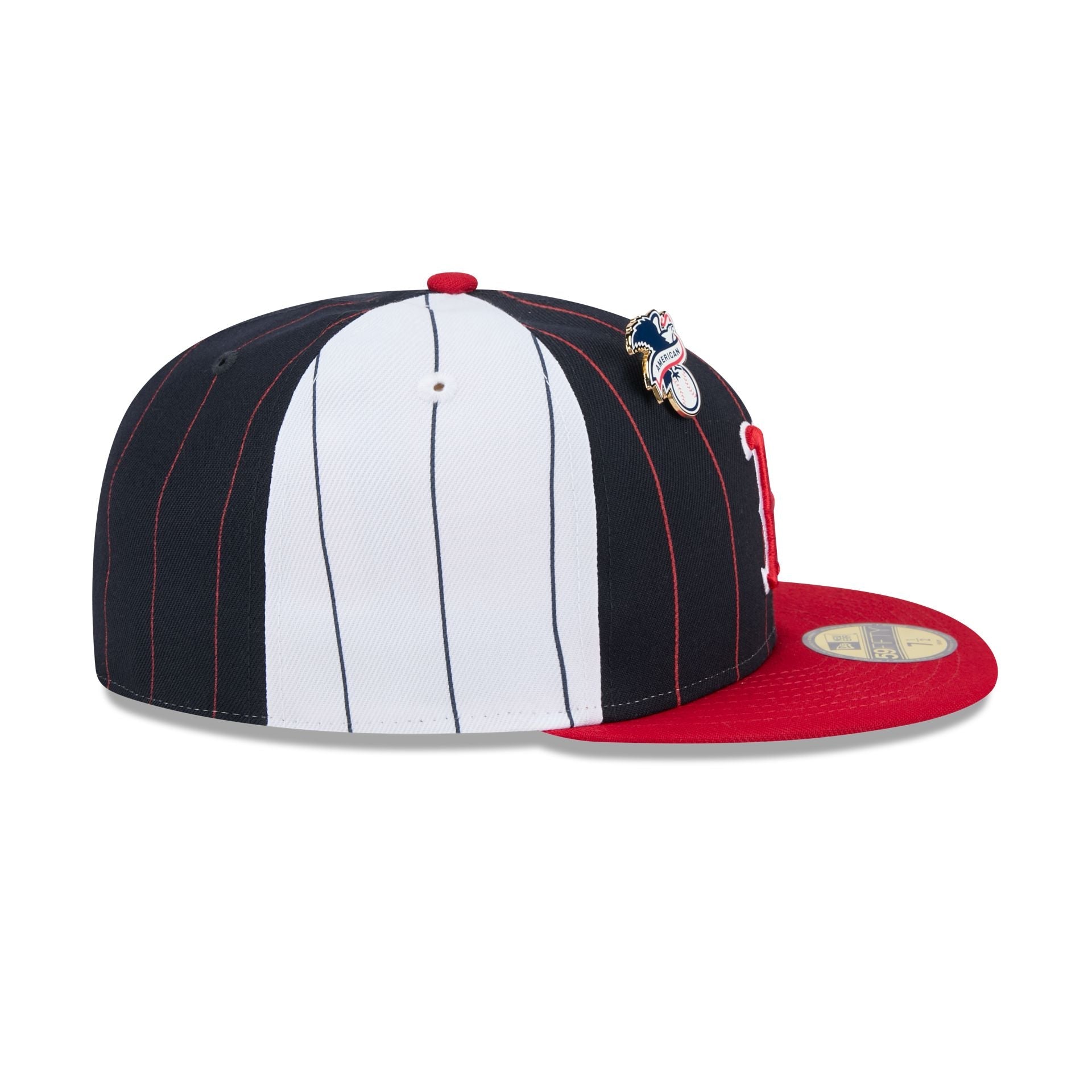 Boston Red Sox Pinstripe League Pin 59FIFTY Fitted Hat
