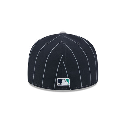 Seattle Mariners Pinstripe League Pin 59FIFTY Fitted Hat
