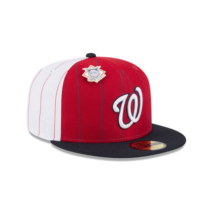Washington Nationals Pinstripe League Pin 59FIFTY Fitted Hat