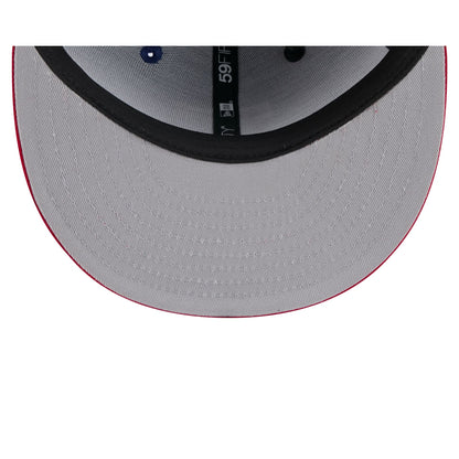 Texas Rangers Pinstripe League Pin 59FIFTY Fitted Hat