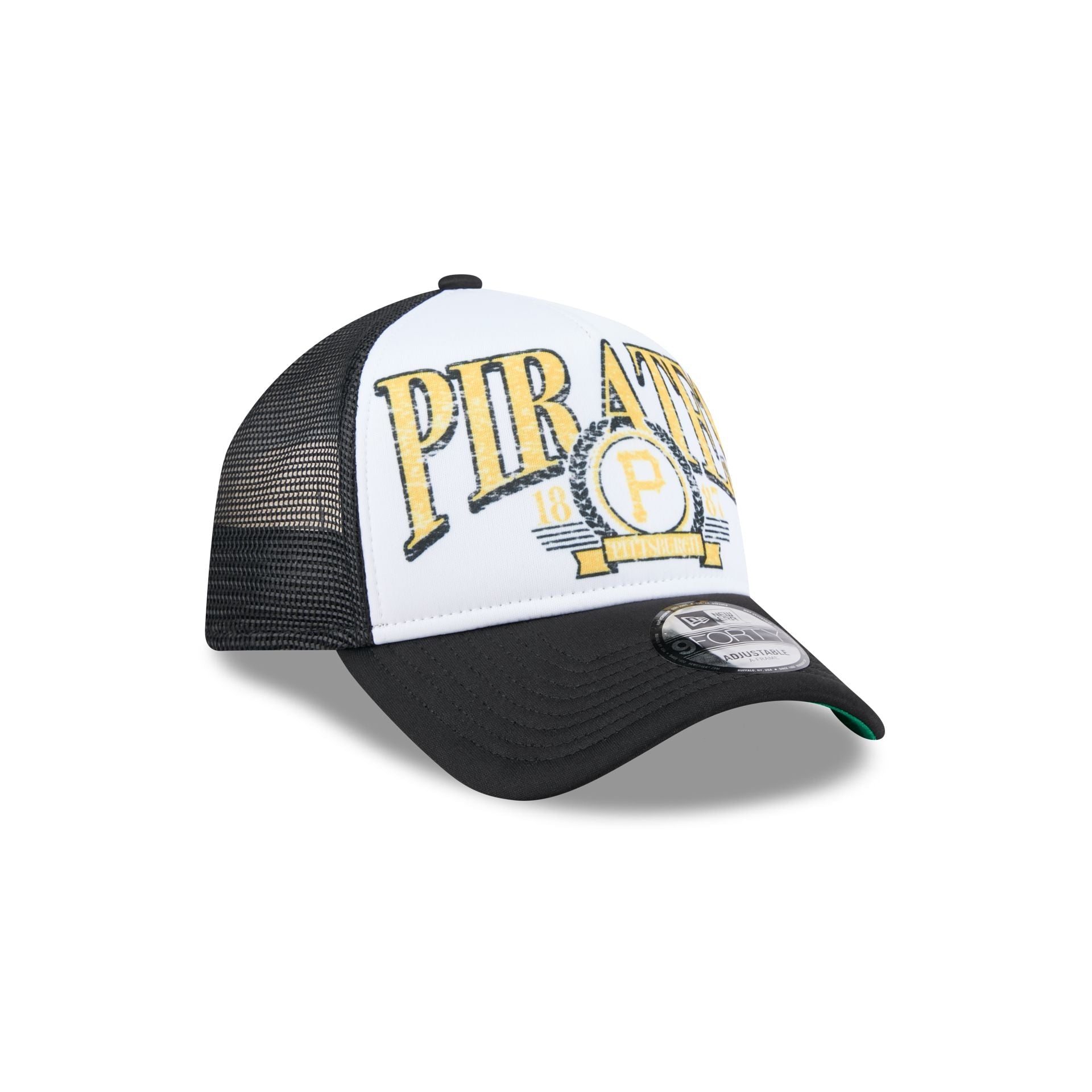 Pittsburgh Pirates Distressed 9FORTY A-Frame Trucker Hat