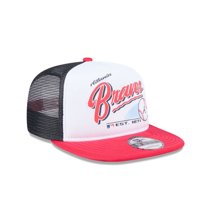 Atlanta Braves Retro Script 9FIFTY A-Frame Trucker Hat