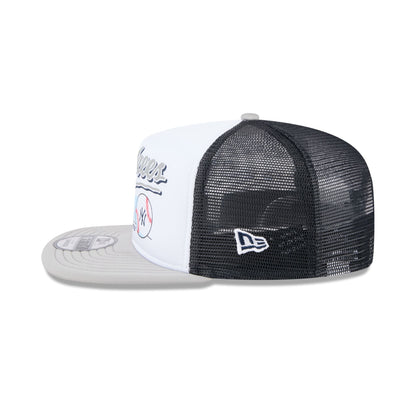 New York Yankees Retro Script 9FIFTY A-Frame Trucker Hat