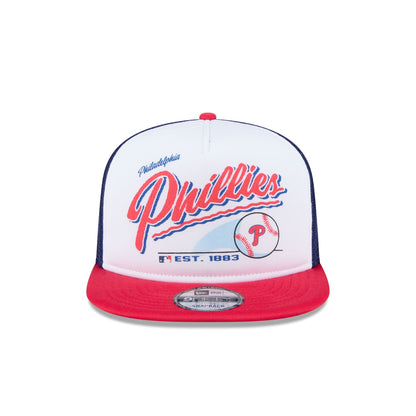 Philadelphia Phillies Retro Script 9FIFTY A-Frame Trucker Hat