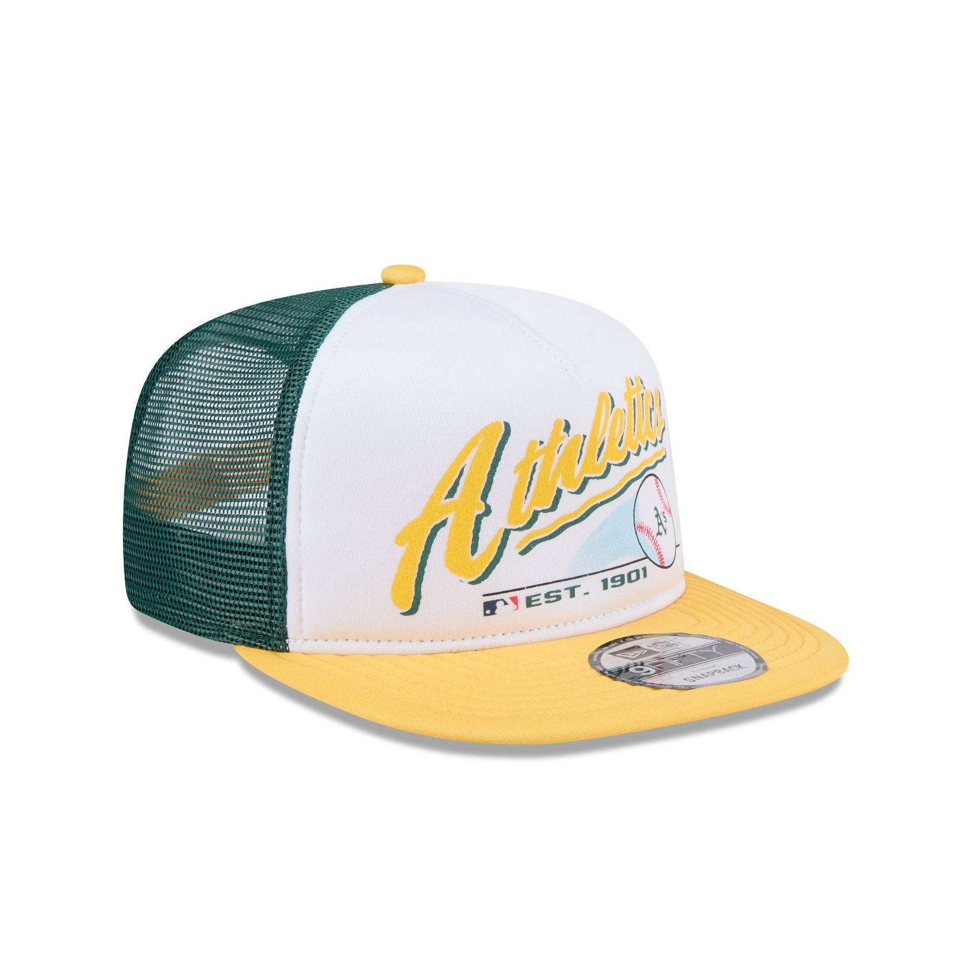 Athletics Retro Script 9FIFTY A-Frame Trucker Hat