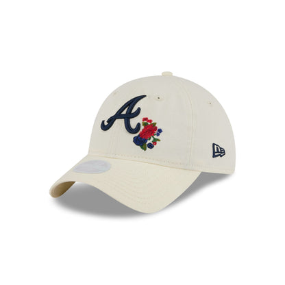 Atlanta Braves Women's Floral Stitch 9TWENTY Adjustable Hat