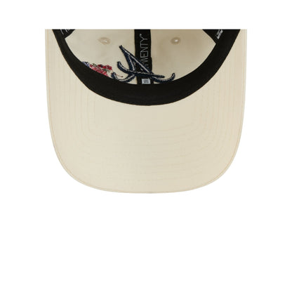 Atlanta Braves Women's Floral Stitch 9TWENTY Adjustable Hat