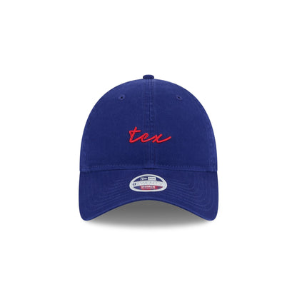 Texas Rangers Women's Script 9TWENTY Adjustable Hat