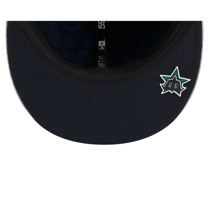 Seattle Mariners 2025 Clubhouse Gray 59FIFTY Fitted Hat