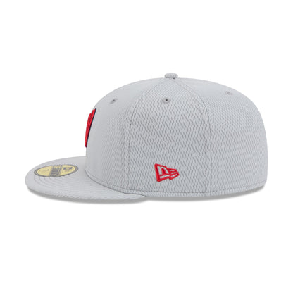 Washington Nationals 2025 Clubhouse Gray 59FIFTY Fitted Hat