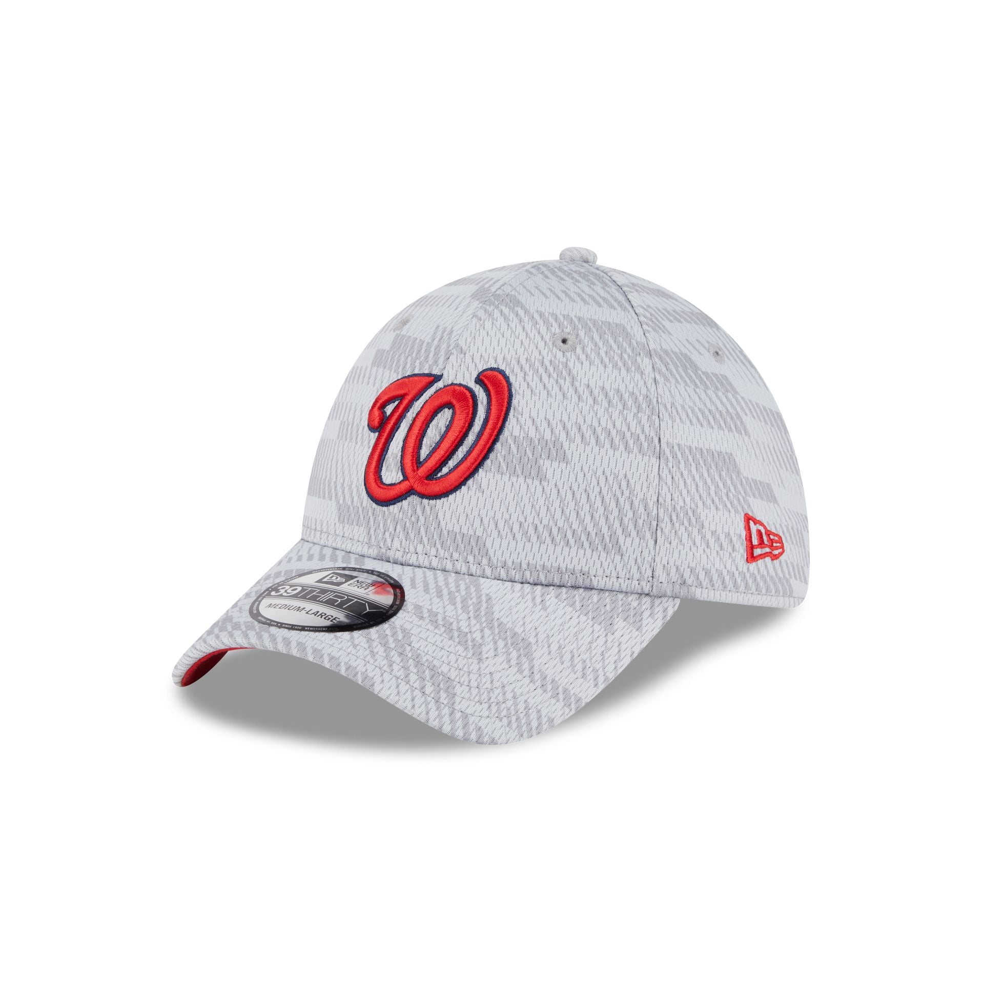 Washington Nationals 2025 Clubhouse Gray 39THIRTY Stretch Fit