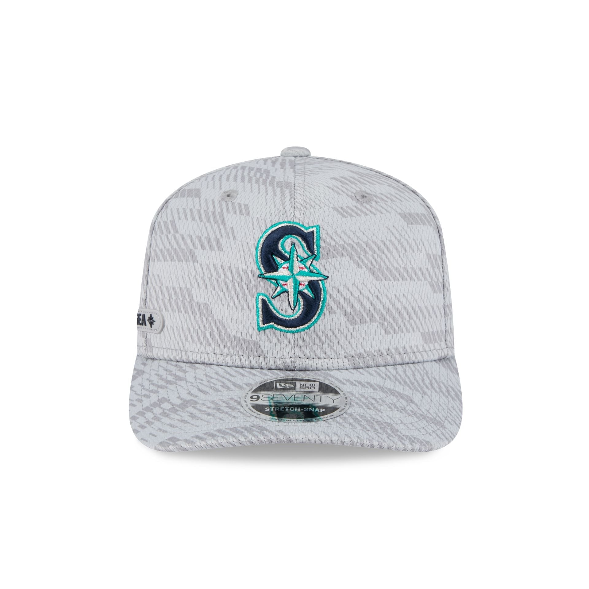 Seattle Mariners 2025 Clubhouse Gray 9SEVENTY Stretch-Snap Hat