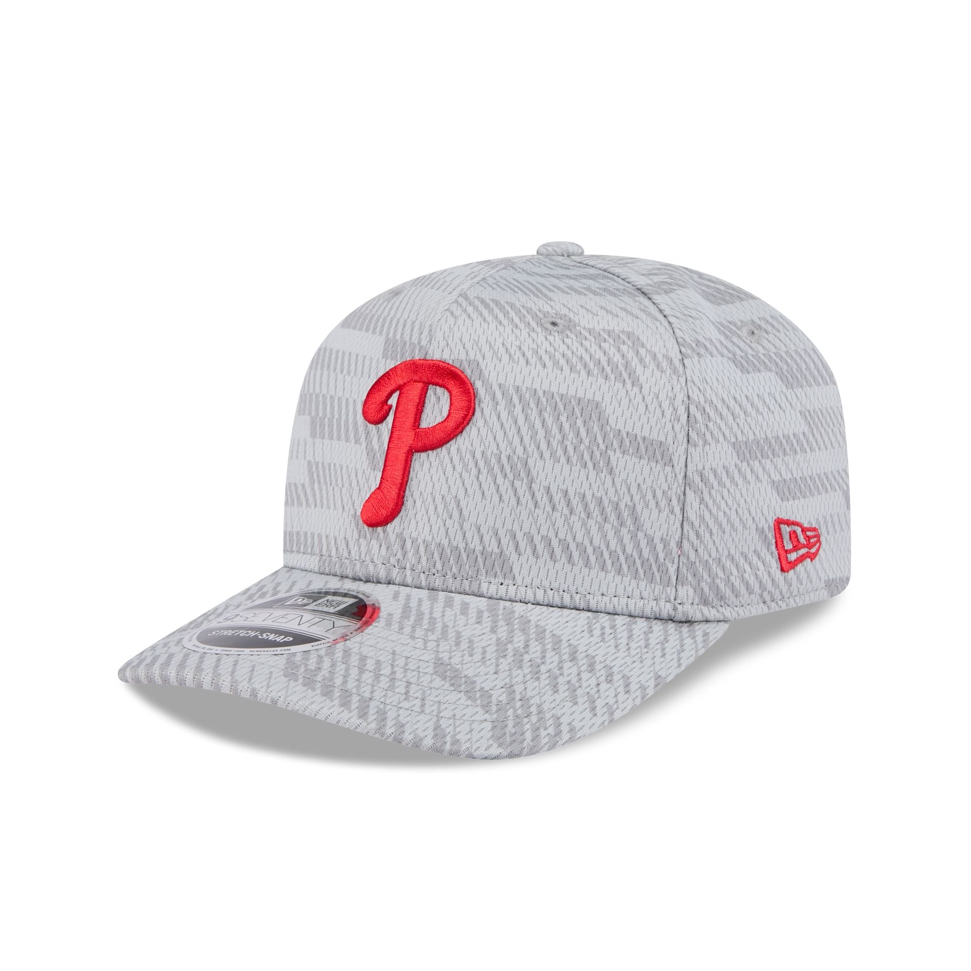 Philadelphia Phillies 2025 Clubhouse Gray 9SEVENTY Stretch-Snap Hat