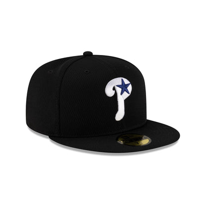 Philadelphia Phillies 2025 Clubhouse Alt Black 59FIFTY Fitted Hat