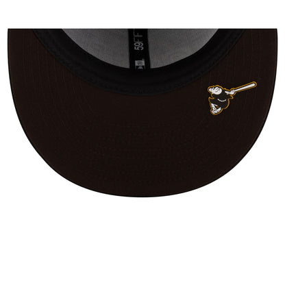 San Diego Padres 2025 Clubhouse Alt Black 59FIFTY Fitted Hat
