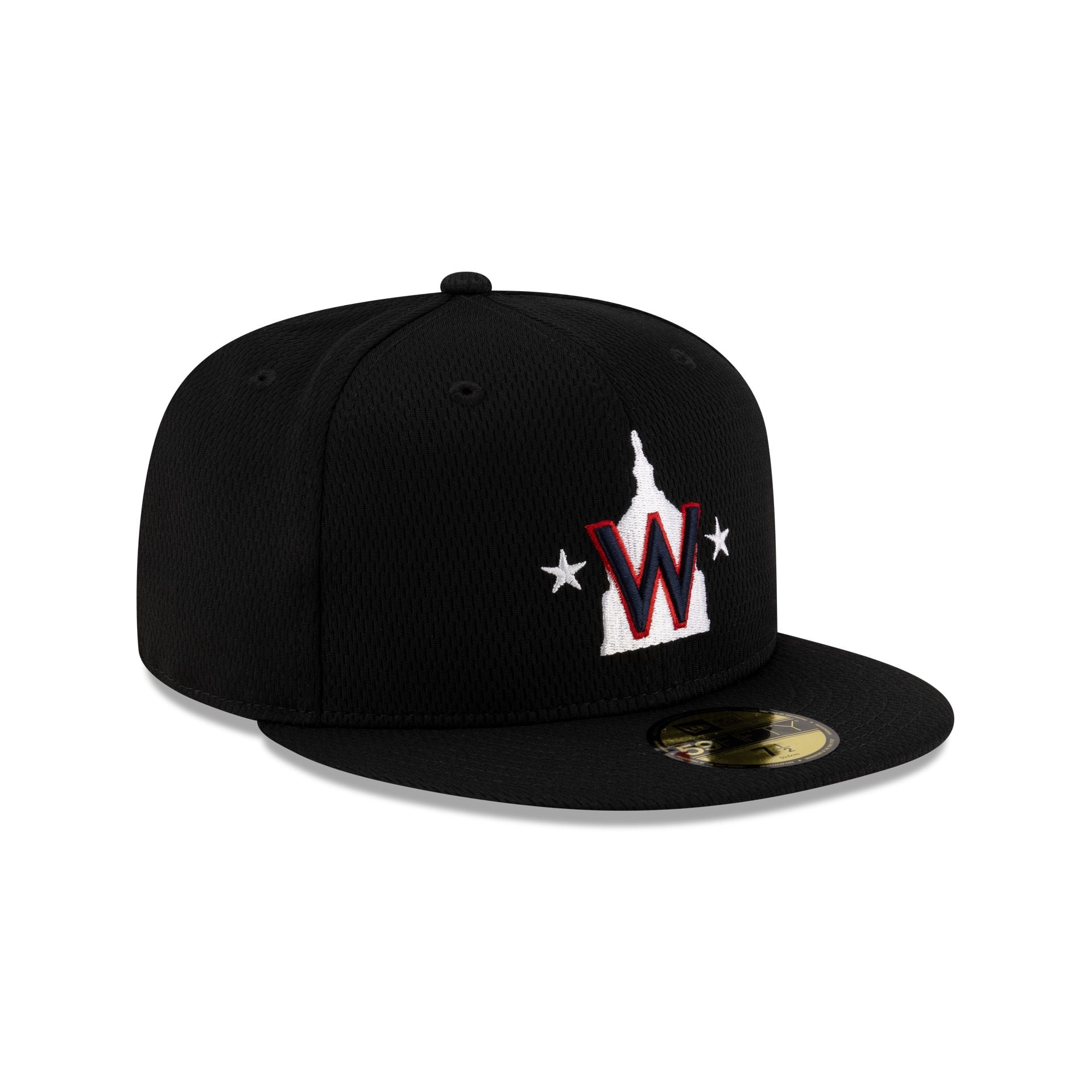 Washington Nationals 2025 Clubhouse Alt Black 59FIFTY Fitted Hat