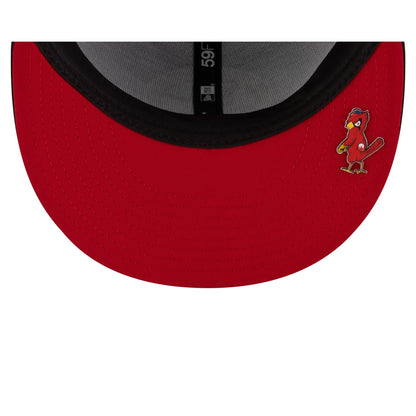 St. Louis Cardinals 2025 Clubhouse Alt Black 59FIFTY Fitted Hat