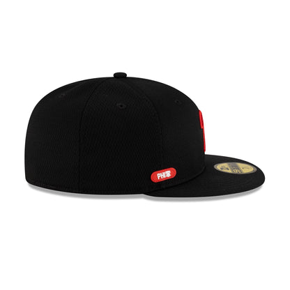 Philadelphia Phillies 2025 Clubhouse Black 59FIFTY Fitted Hat