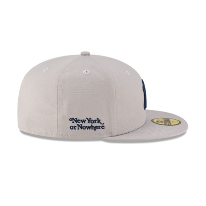 New York or Nowhere x New York Yankees Gray Logo 59FIFTY Fitted Hat